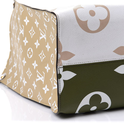 Louis Vuitton Monogram Giant Onthego GM Kaki Beige 8 of 10