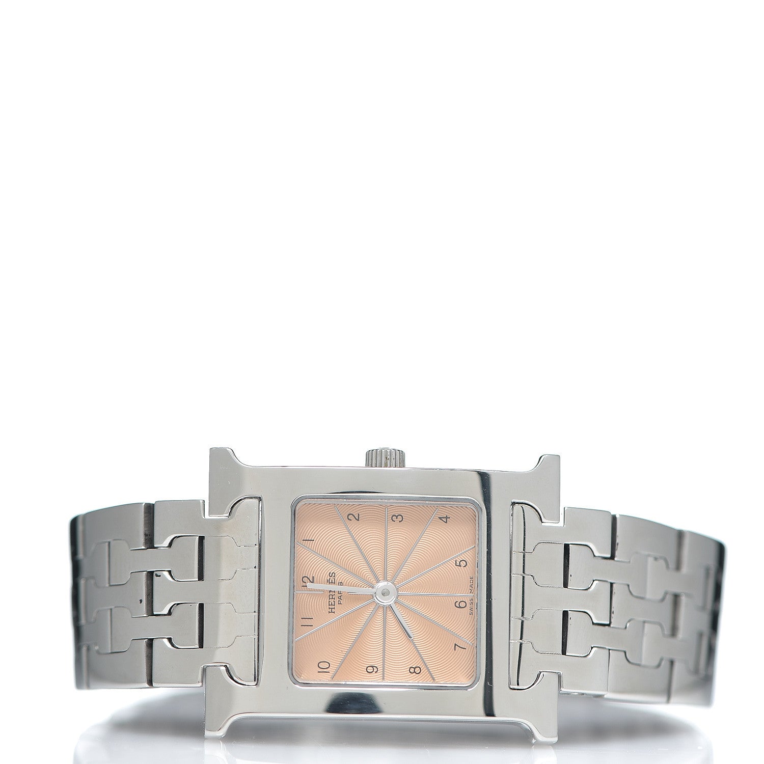 Hermes Stainless Steel 21mm Heure H Hour Quartz Watch Orange 2 of 5