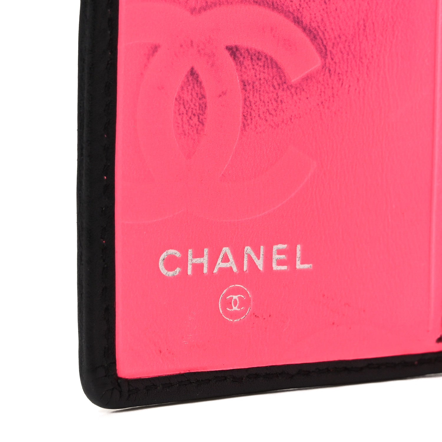 Chanel Calfskin Quilted Cambon Bi-fold Wallet Black White 6 of 7