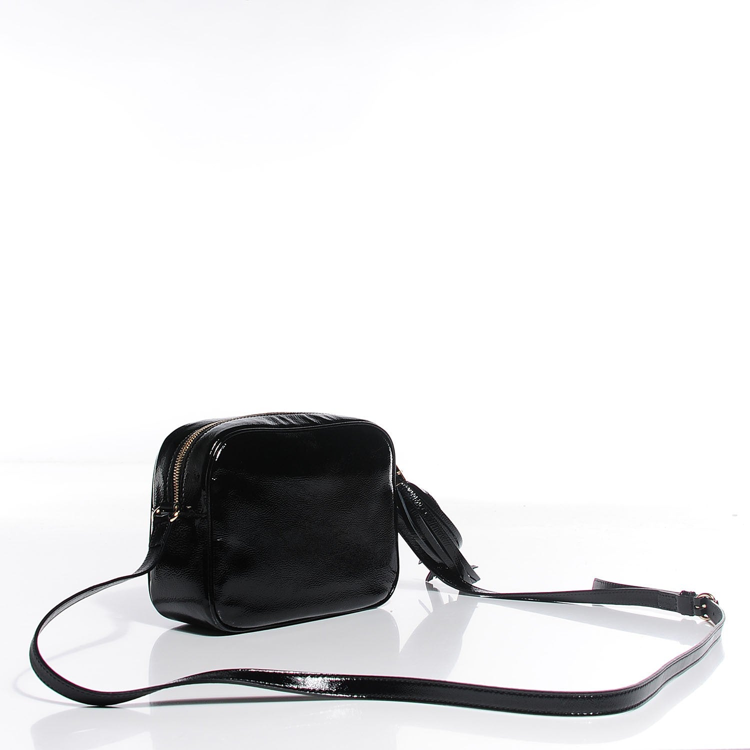 Gucci Soft Patent Small Soho Disco Bag Black 3 of 7