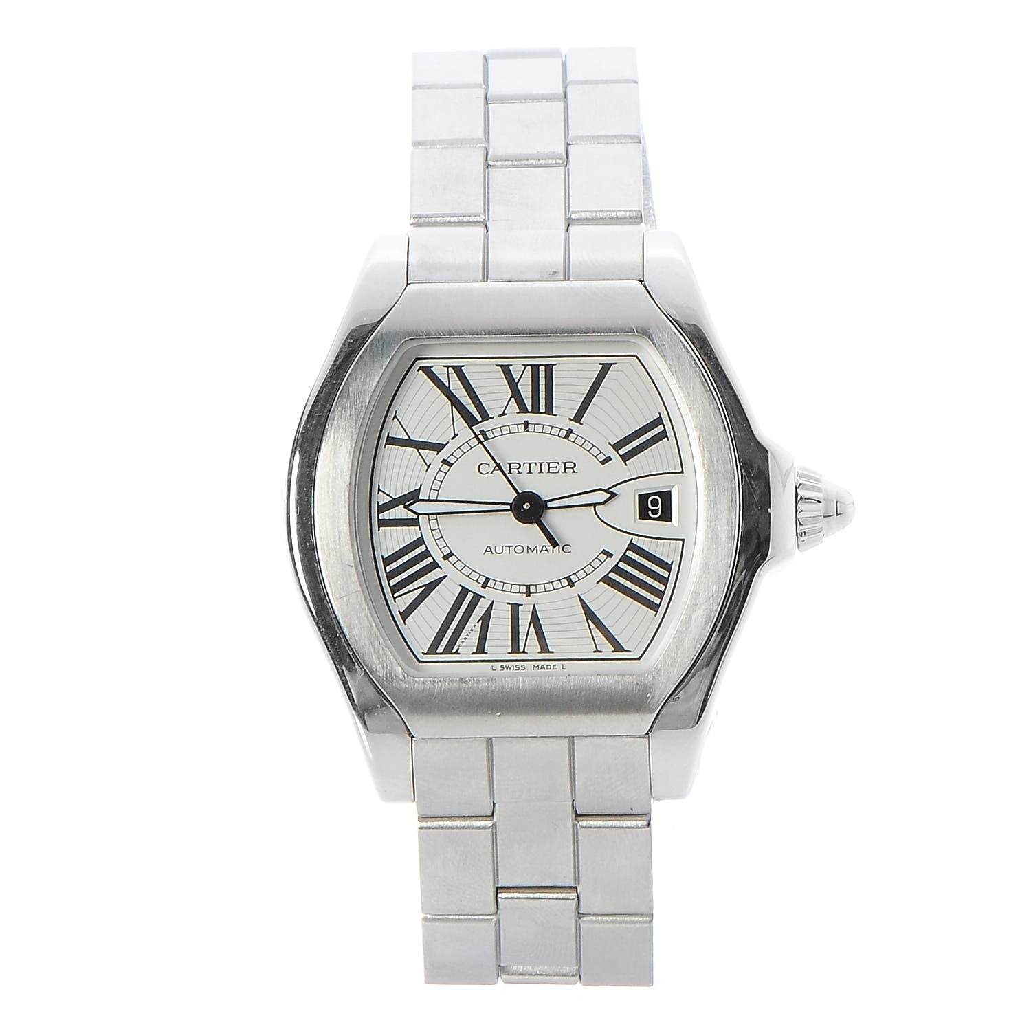 Cartier Stainless Steel 37mm Roadster Automatic Watch 1 of 12