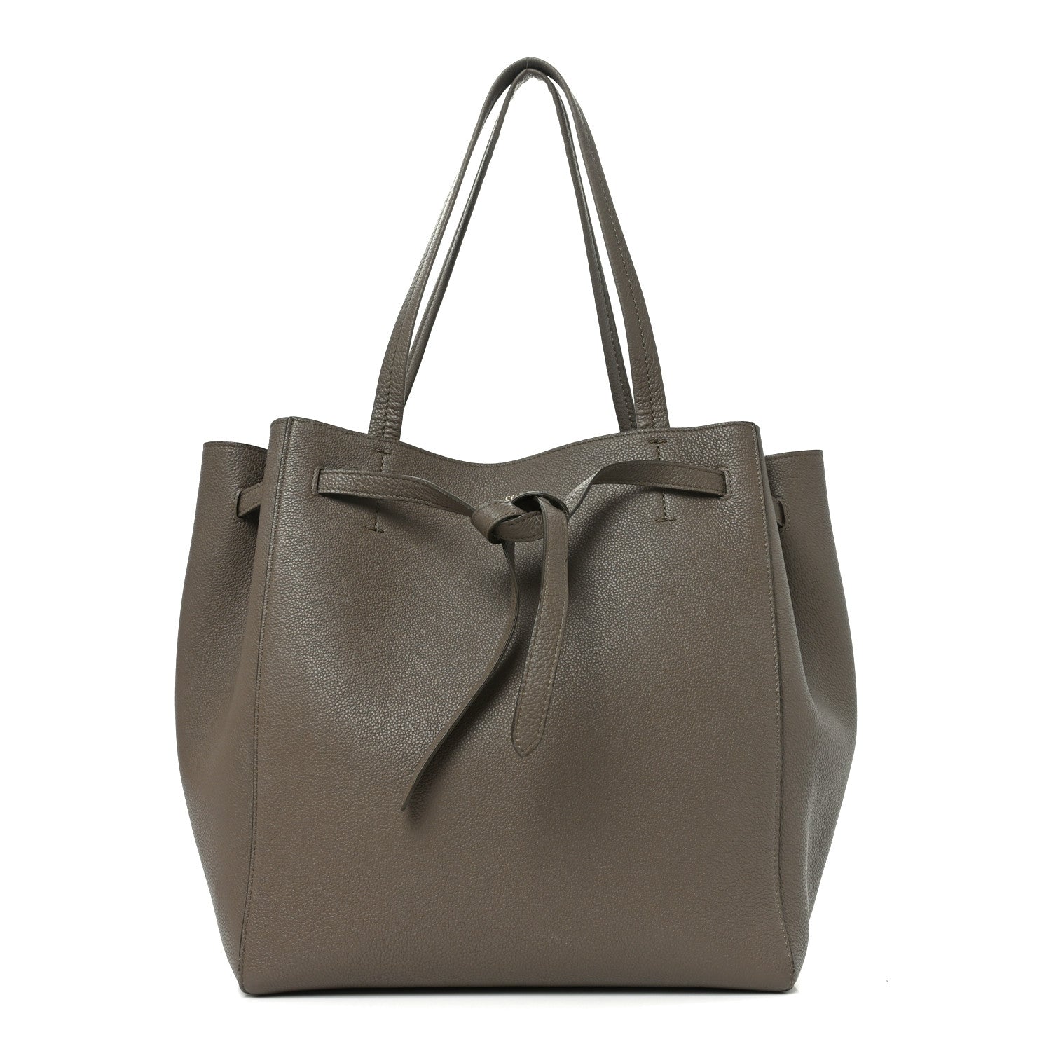 Celine Soft Grained Calfskin Small Belt Cabas Phantom Taupe 1 of 10