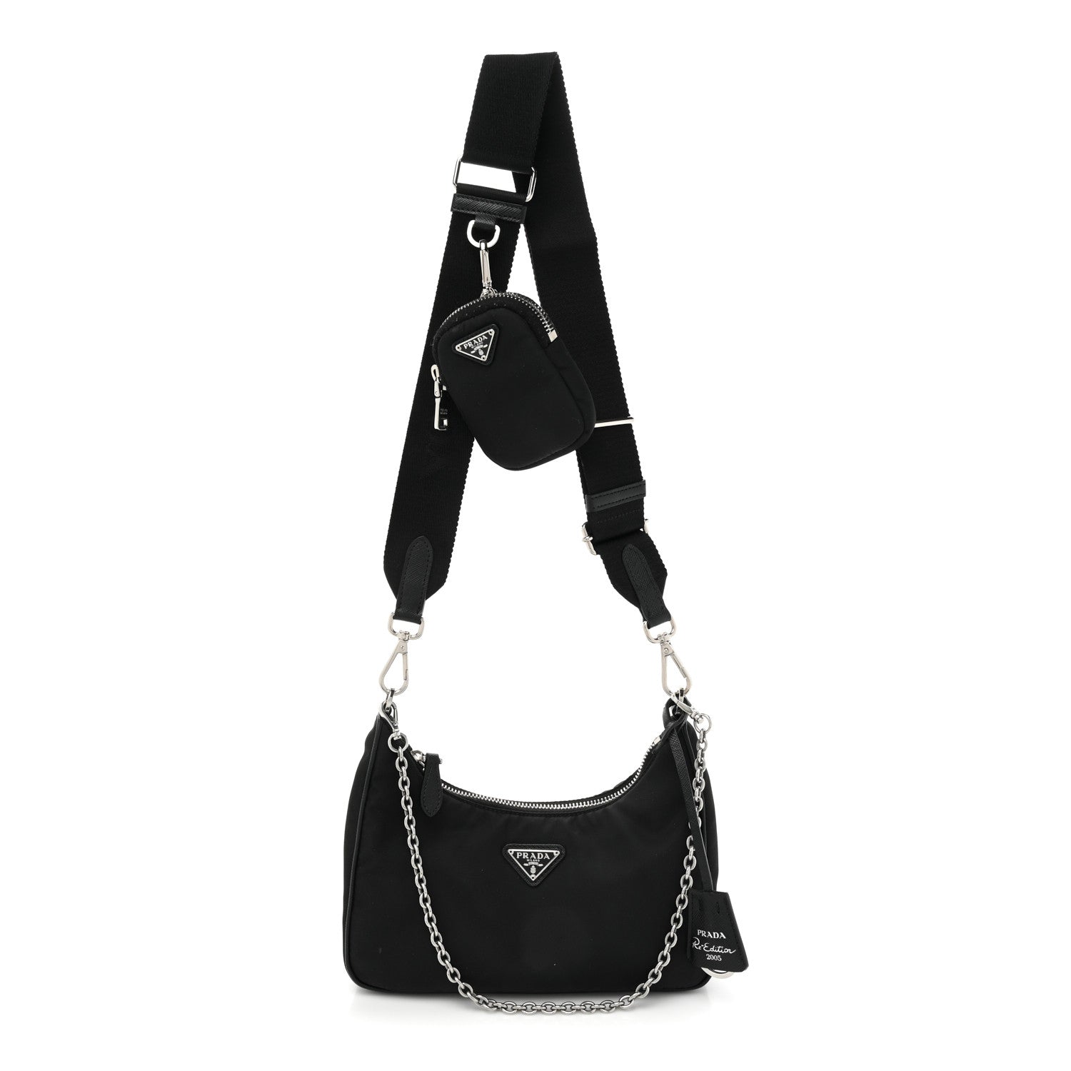 Prada Saffiano Lux Re-Edition 2005 Shoulder Bag Black 1 of 28