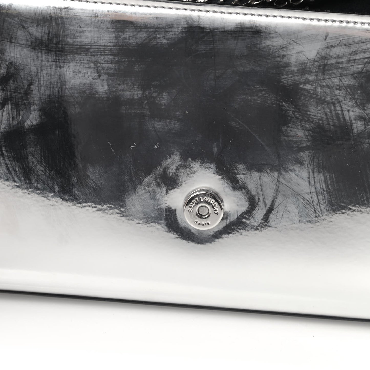 Vinyl Mirror Small Classic Monogram Kate Satchel Argento