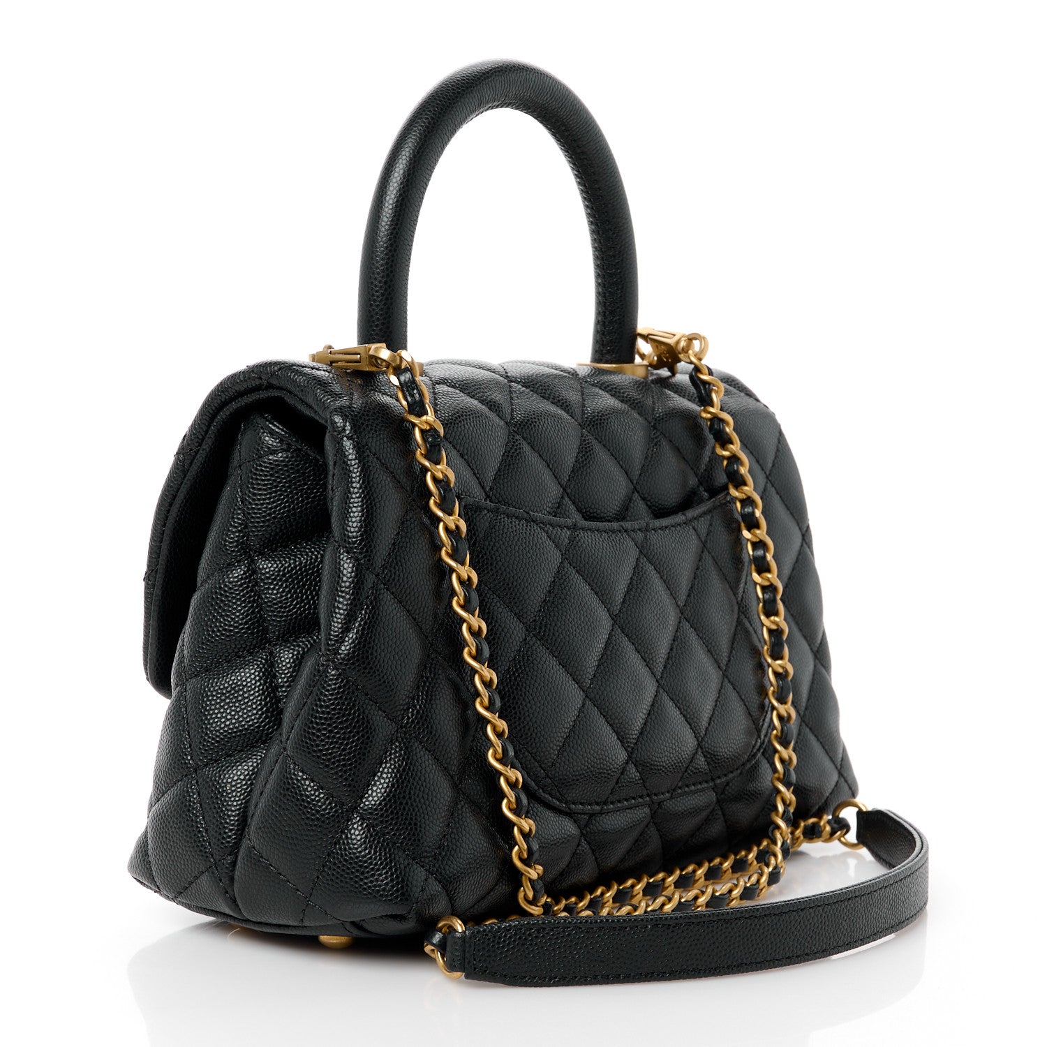 Chanel Caviar Quilted Mini Coco Handle Flap Black 3 of 12