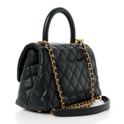 Chanel Caviar Quilted Mini Coco Handle Flap Black 3 of 12