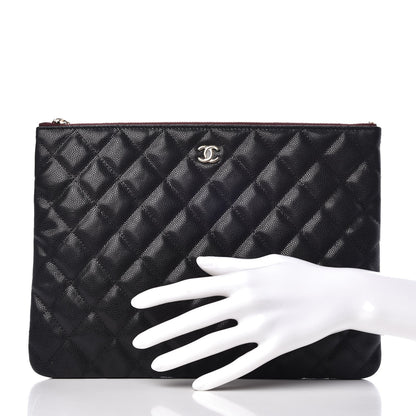 Chanel Caviar Quilted Large Cosmetic Case Black 2 of 8