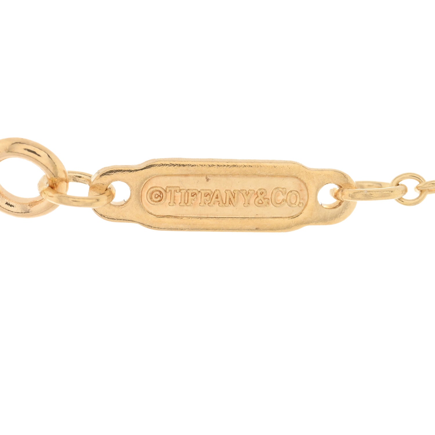 Tiffany 18K Yellow Gold Small T Smile Pendant Necklace 4 of 4