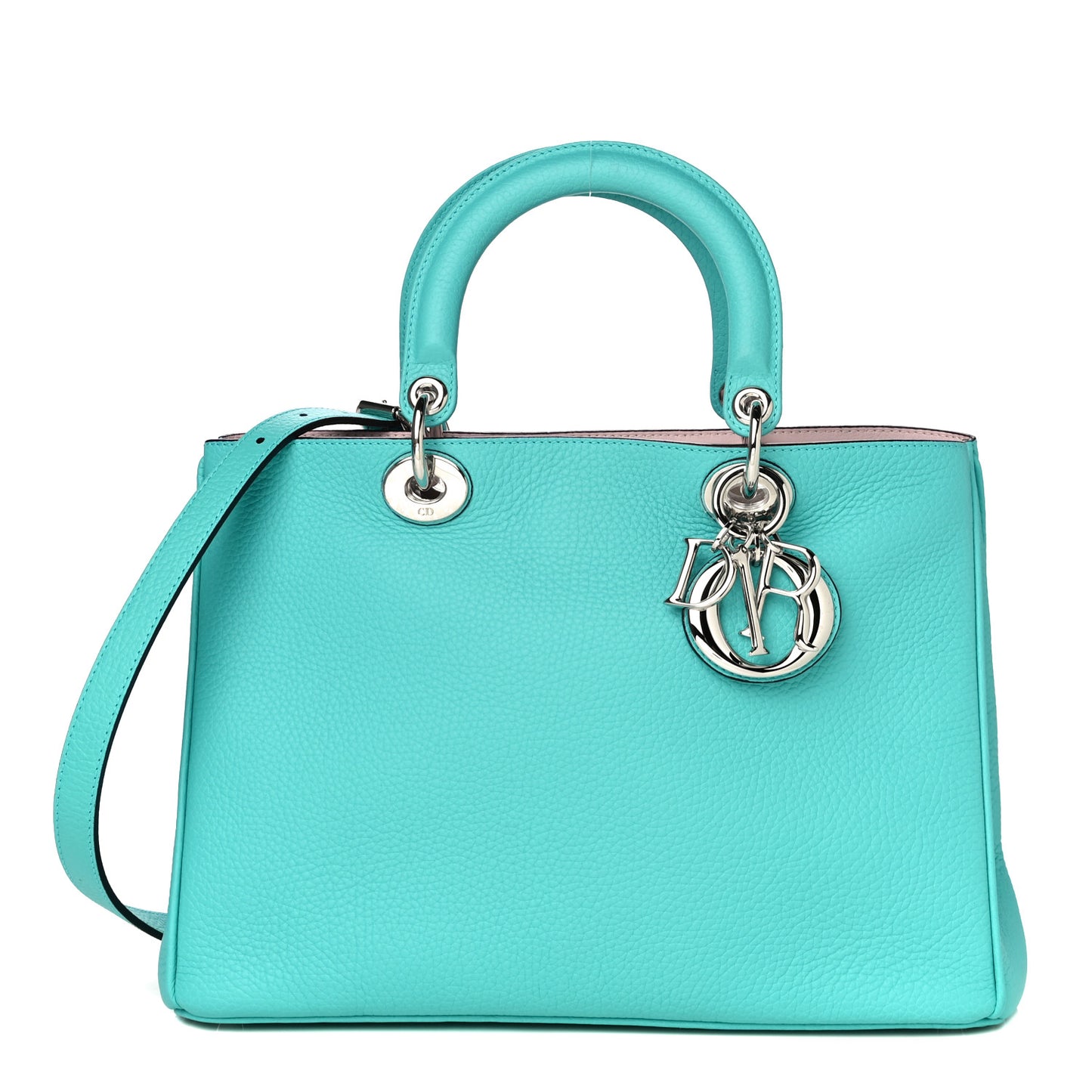 Bullcalf Medium Diorissimo Tote Turquoise