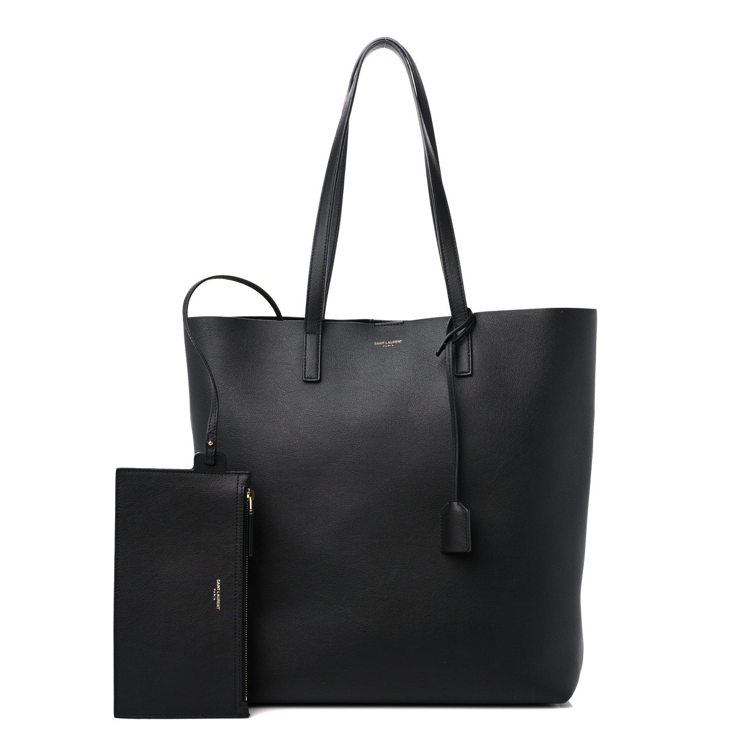 Saint Laurent Calfskin Medium Shopper Tote Black 1 of 11