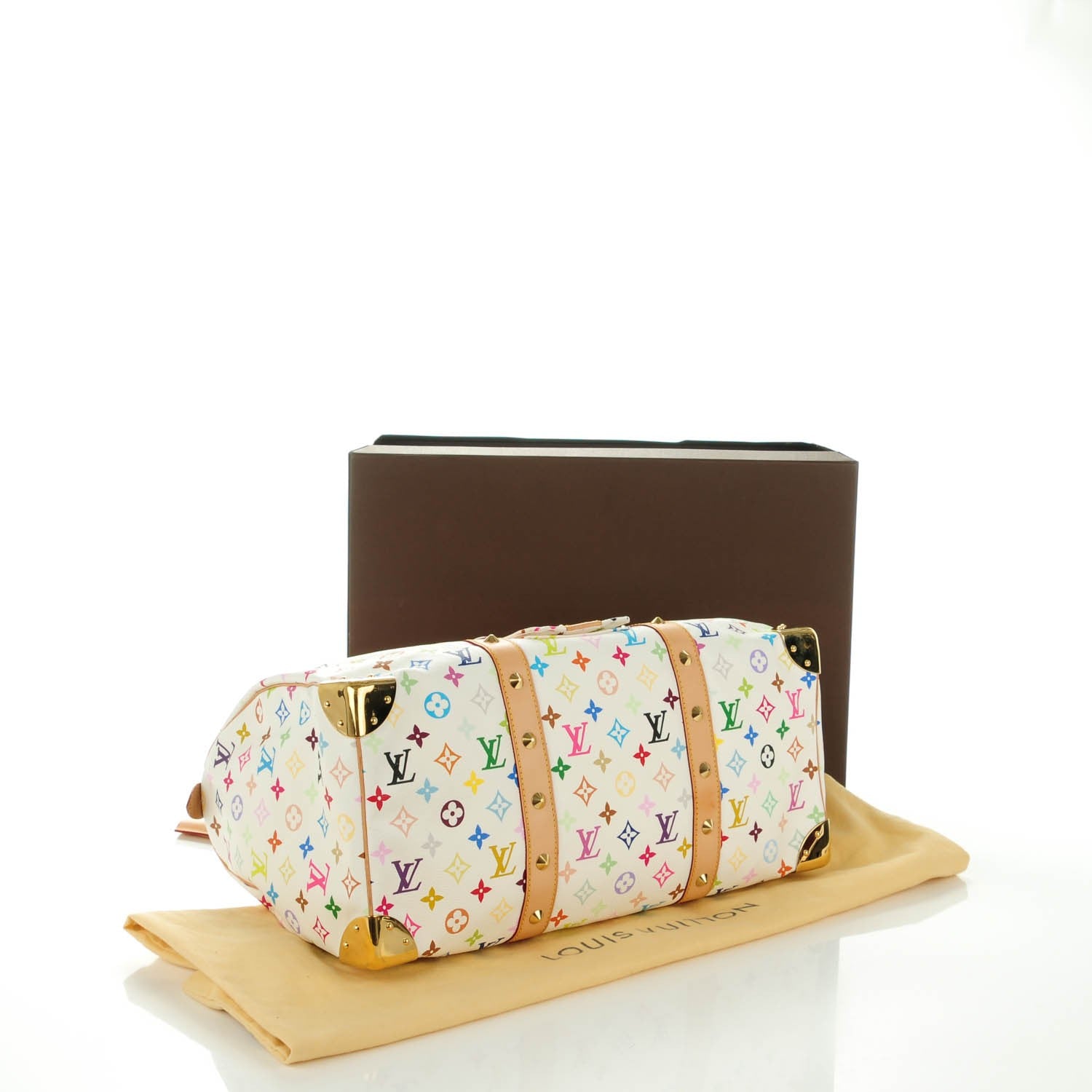 Louis Vuitton Monogram Multicolor Keepall 45 White 4 of 7