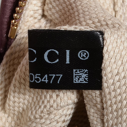 Gucci Metallic Pebbled Calfskin Mini Soho Chain Bag Purple 10 of 10