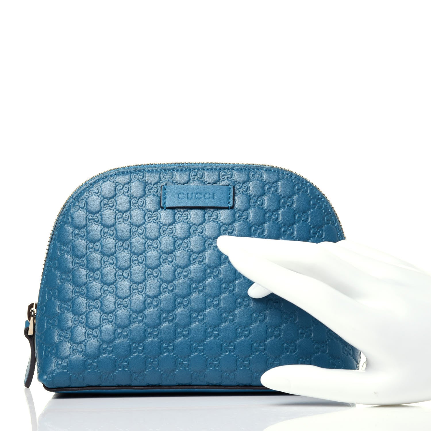 Gucci Microguccissima GG Cosmetic Case Deep Cobalt 2 of 11