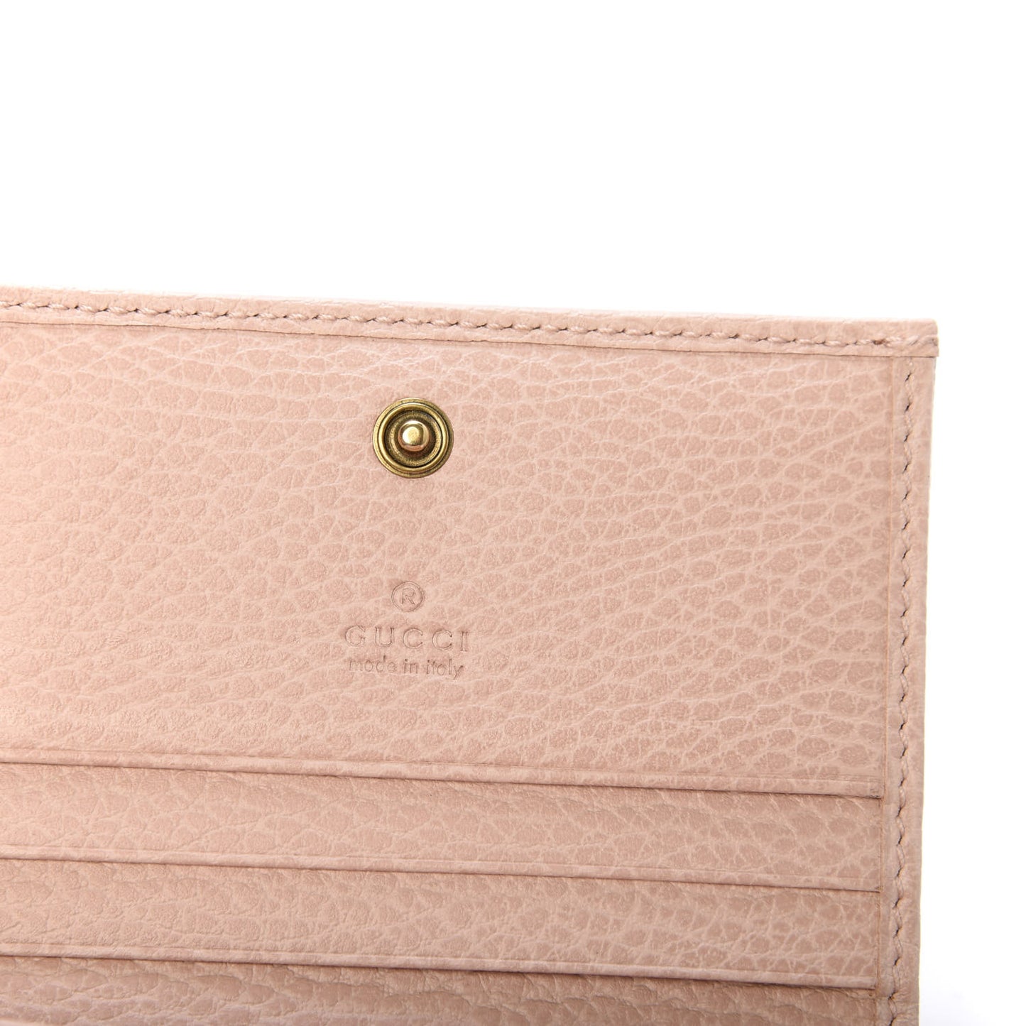Pebbled Calfskin Butterfly Card Case Perfect Pink