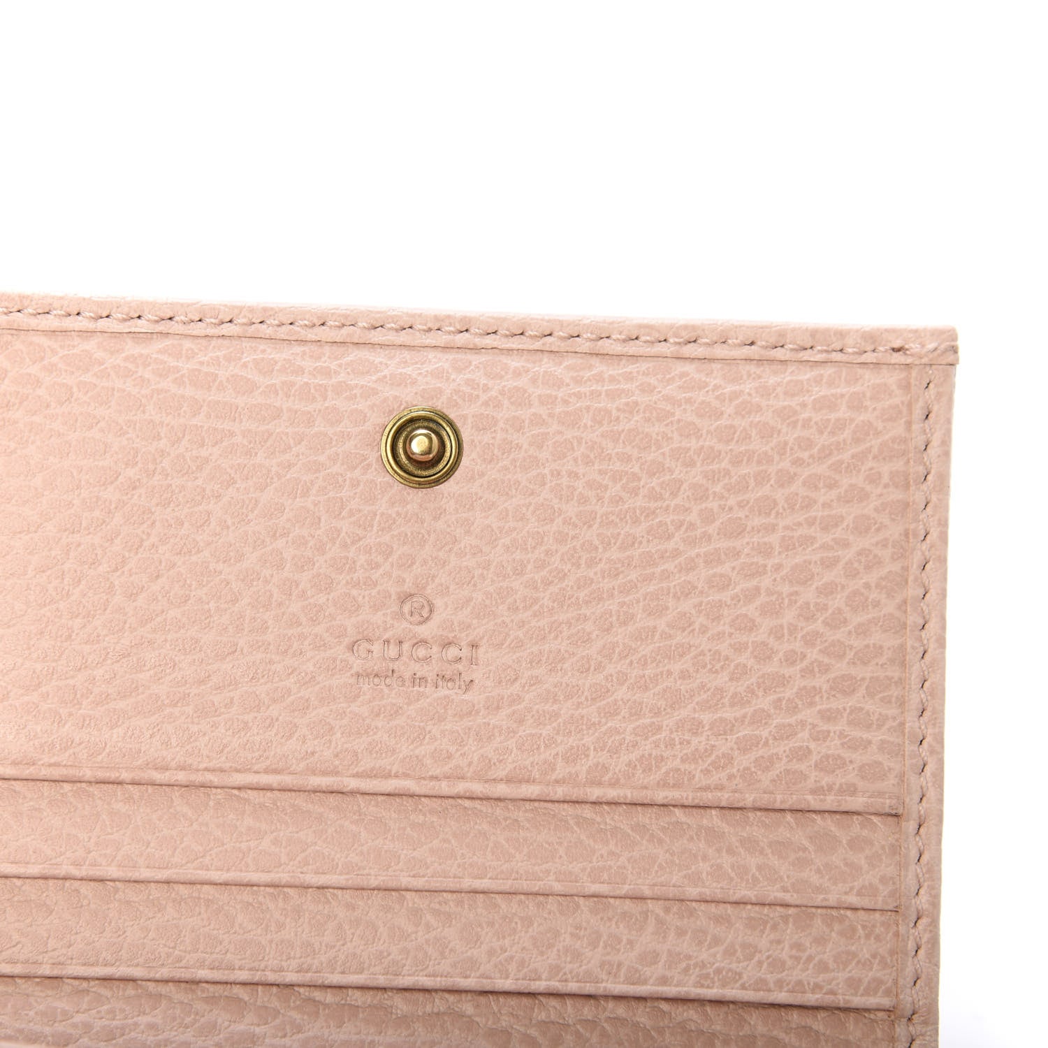 Gucci Pebbled Calfskin Butterfly Card Case Perfect Pink 6 of 7