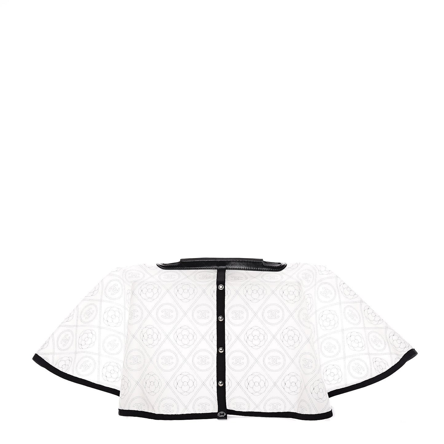 PVC Calfskin Coco Bag Raincoat White Black