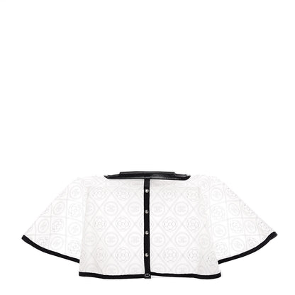 Chanel PVC Calfskin Coco Bag Raincoat White Black 1 of 6