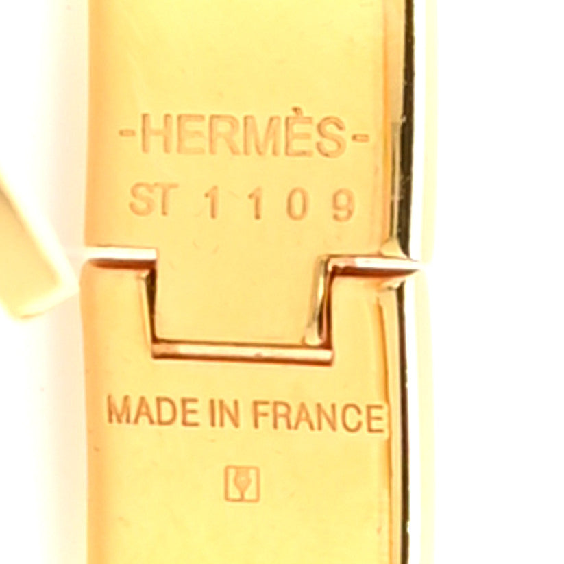 Hermes Enamel Narrow Clic Clac H Bracelet PM Rose Dragee 5 of 6