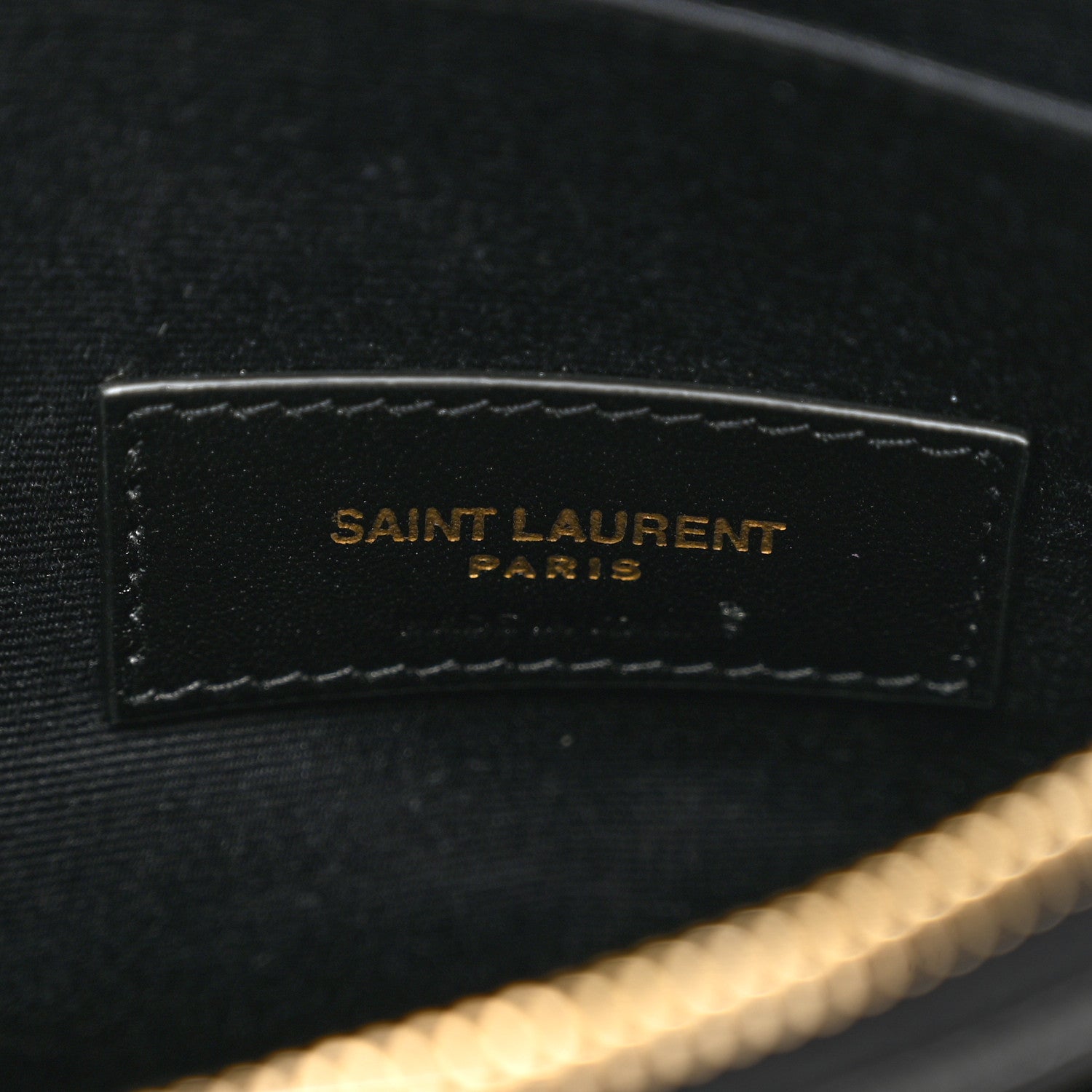 Saint Laurent Grain De Poudre Chevron Monogram Bill Pouch Black 7 of 8