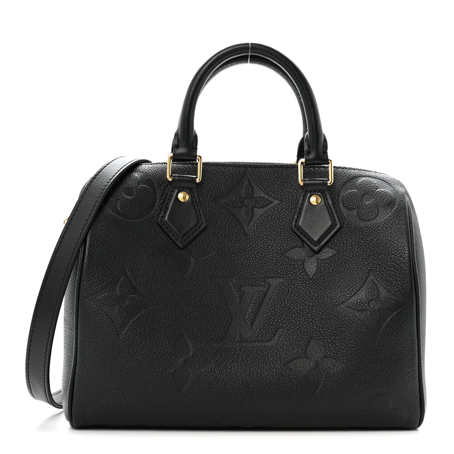 Louis Vuitton Empreinte Monogram Giant Speedy Bandouliere 25 Black 1 of 10