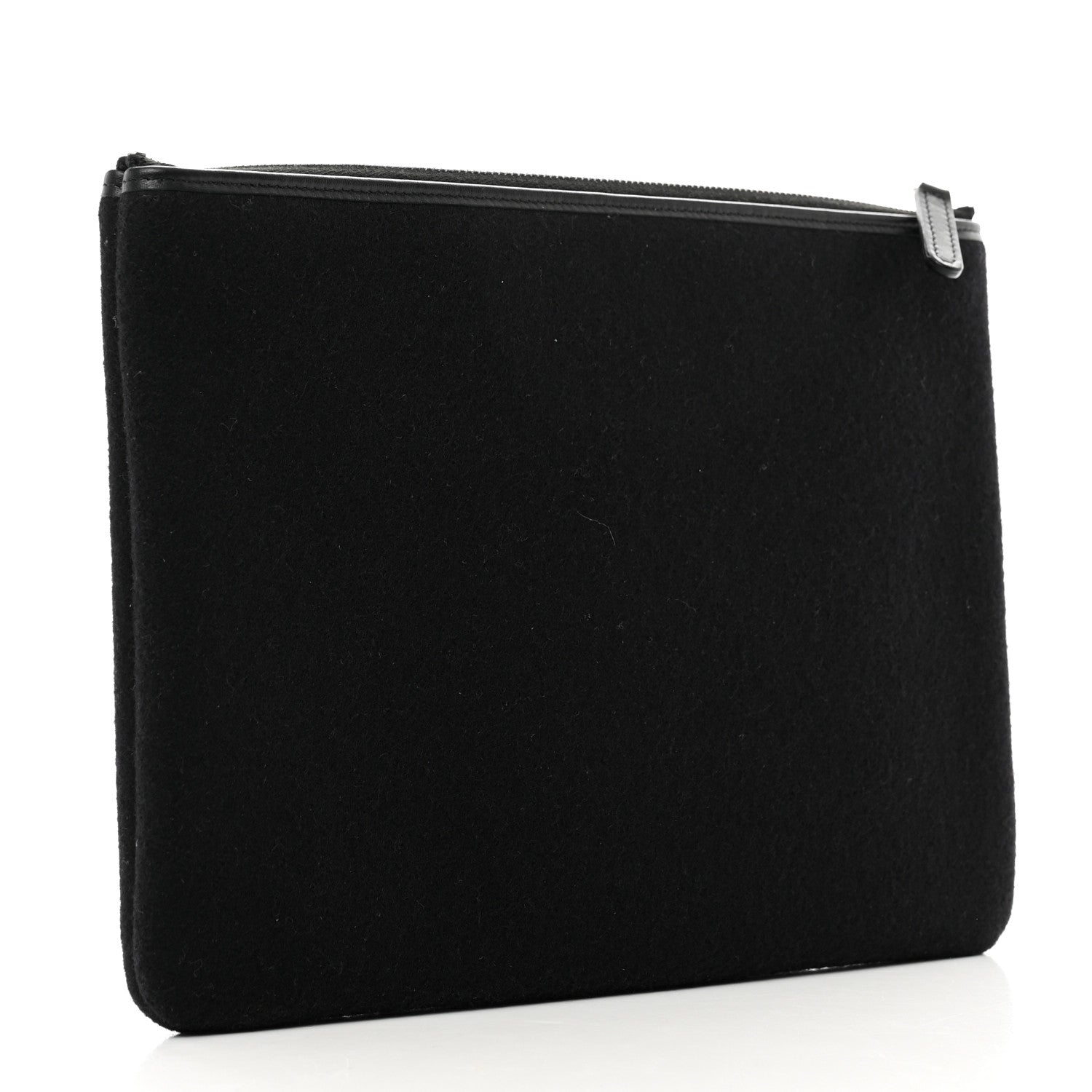 Chanel Wool Medium Deauville Cosmetic Pouch Black 3 of 7