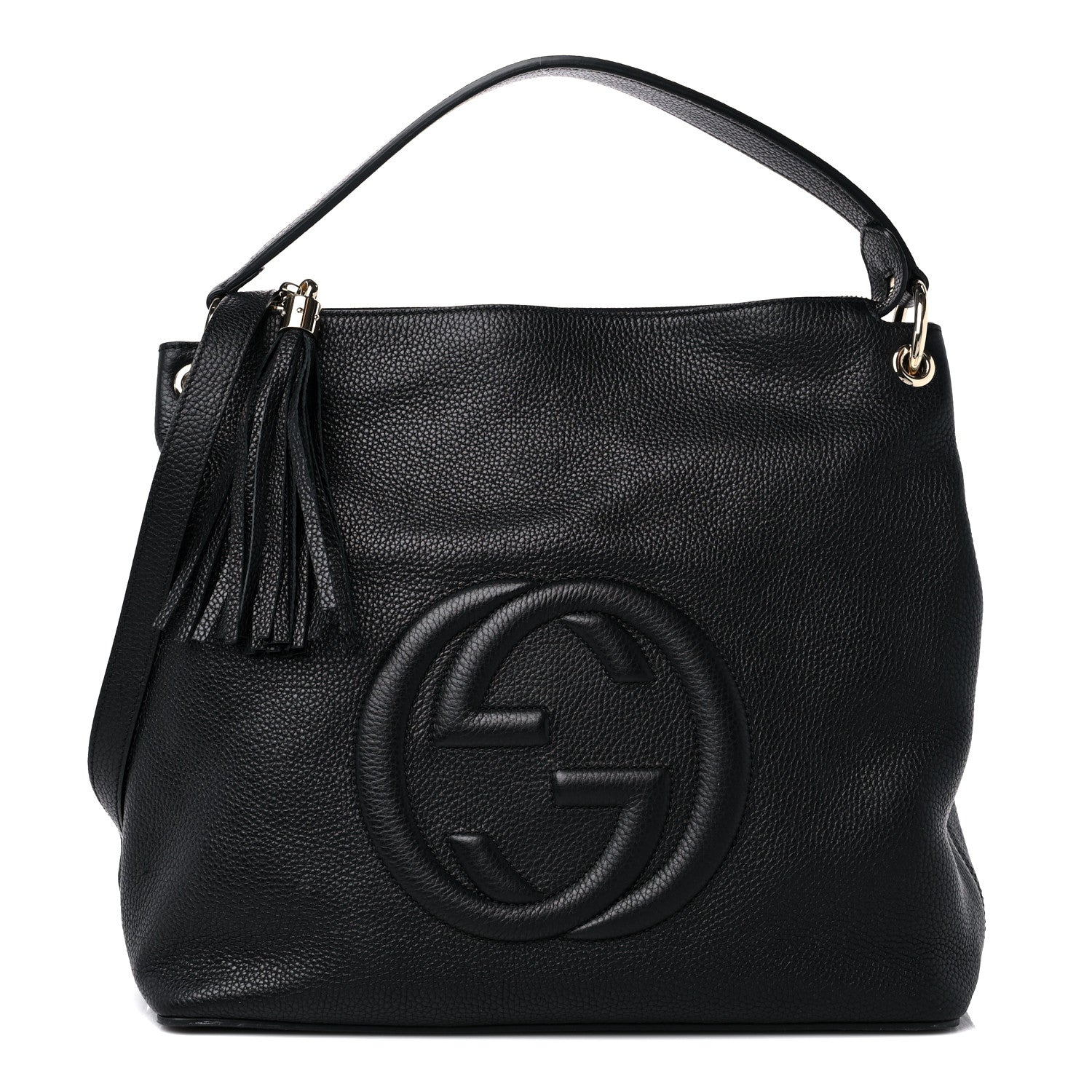 Gucci Pebbled Calfskin Large Soho Hobo Black 1 of 14