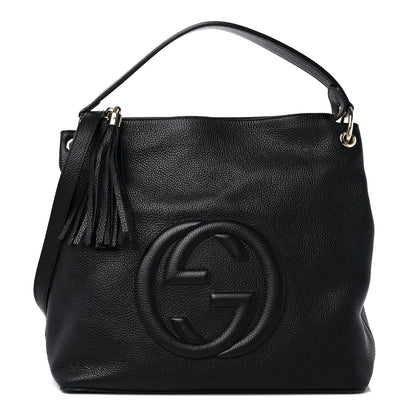 Gucci Pebbled Calfskin Large Soho Hobo Black 1 of 14
