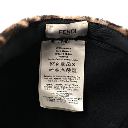 Fendi Shearling Macro FF 1974 Cap M Tobacco 8 of 8