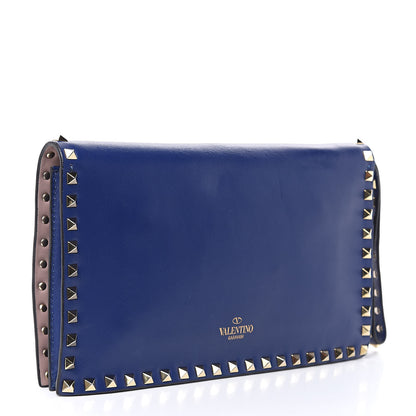 Valentino Garavani Nappa Rockstud Wristlet Clutch Navy 3 of 14