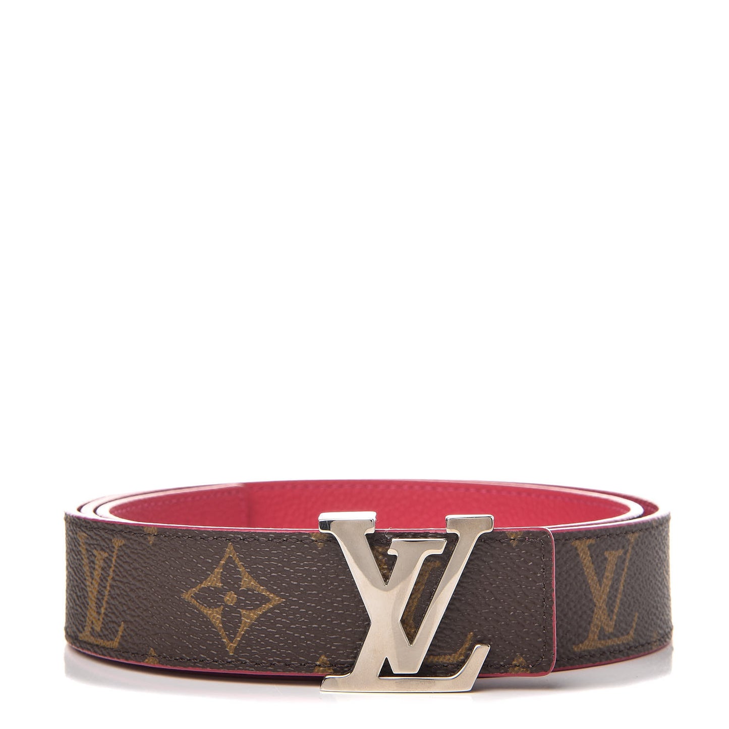Monogram Calfskin 30mm LV Initiales Reversible Belt 90 36 Fuchsia