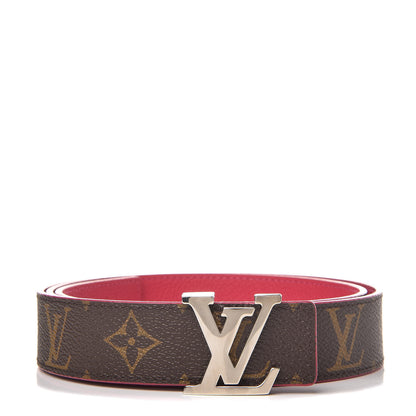 Louis Vuitton Monogram Calfskin 30mm LV Initiales Reversible Belt 90 36 Fuchsia 1 of 7