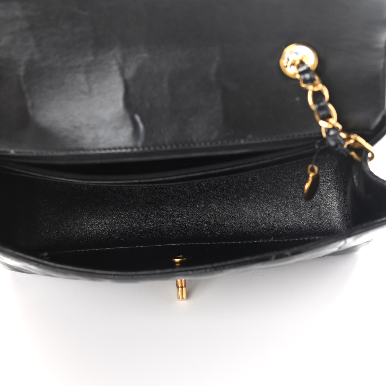 Chanel Patent Quilted Medium Single Flap Bag Black 4 of 22
