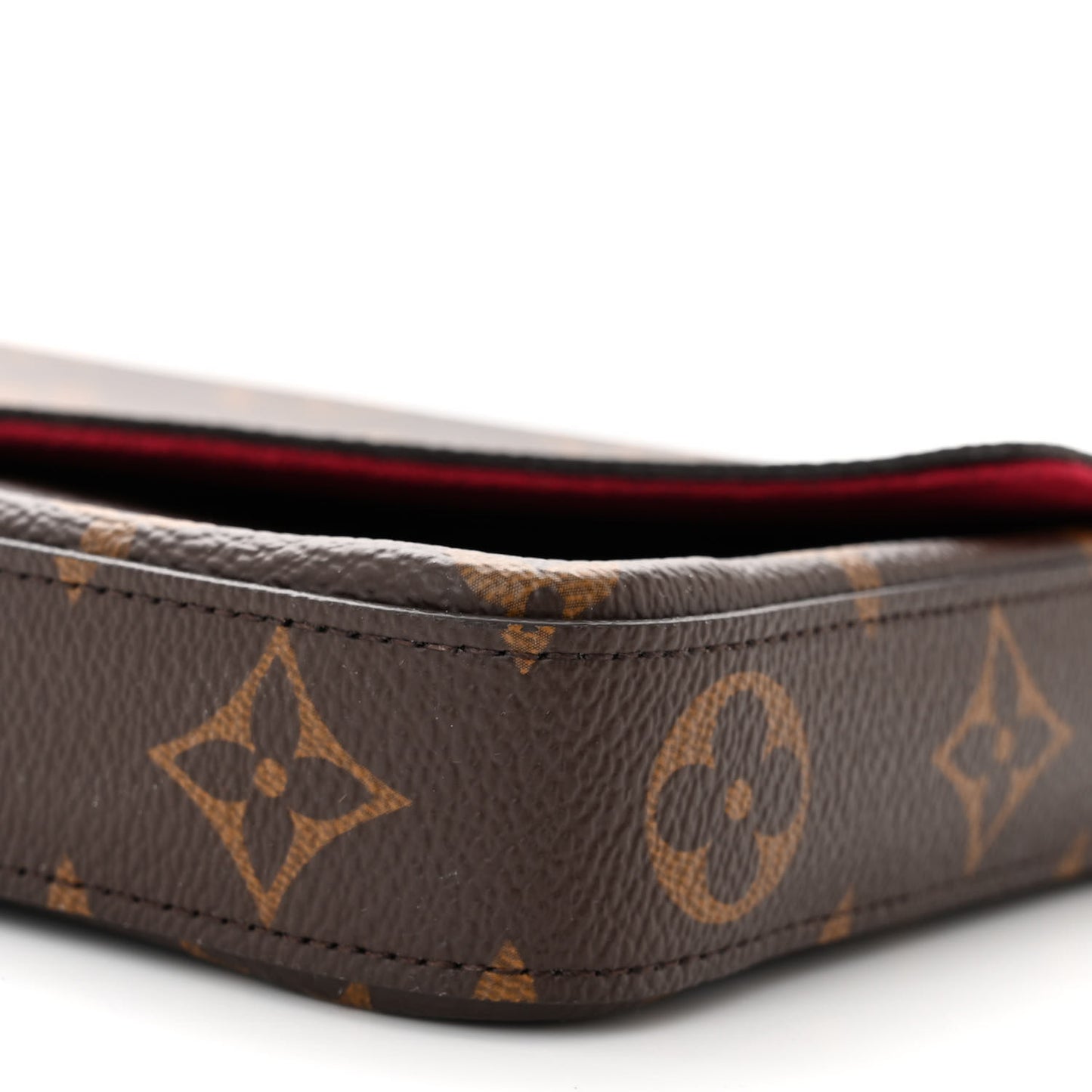 Monogram Pochette Felicie Chain Wallet Fuchsia