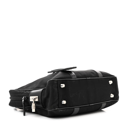 Prada Tessuto Nylon Saffiano Metal Triangle Logo Work Bag Black 4 of 13