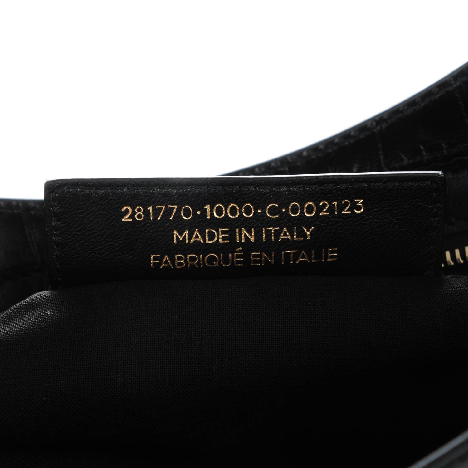 Balenciaga Calfskin Crocodile Embossed Giant 12 Gold Hardware City Black 7 of 7
