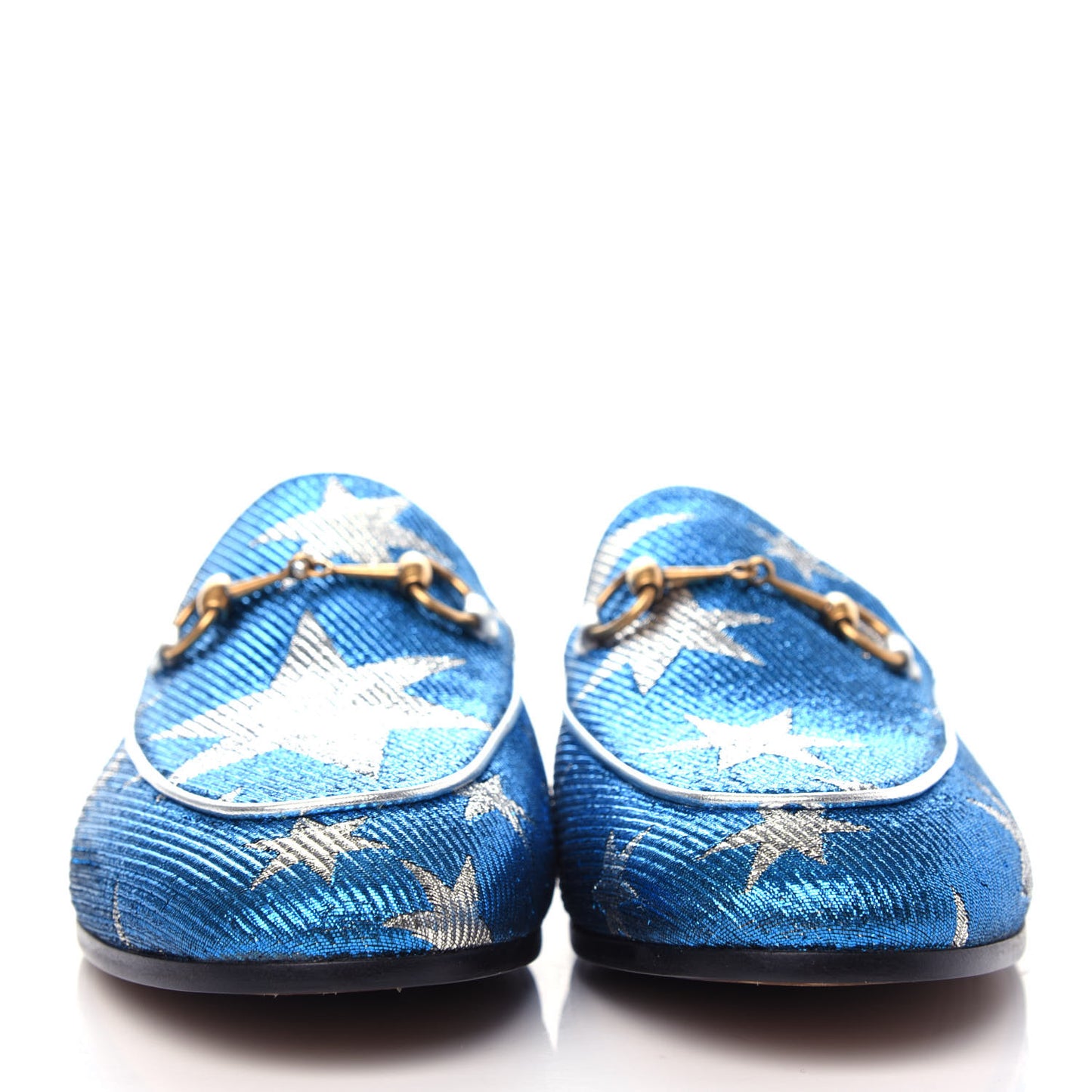 Lurex Calfskin Starry Sky Womens Jordaan Loafers 39 Bluette Silver