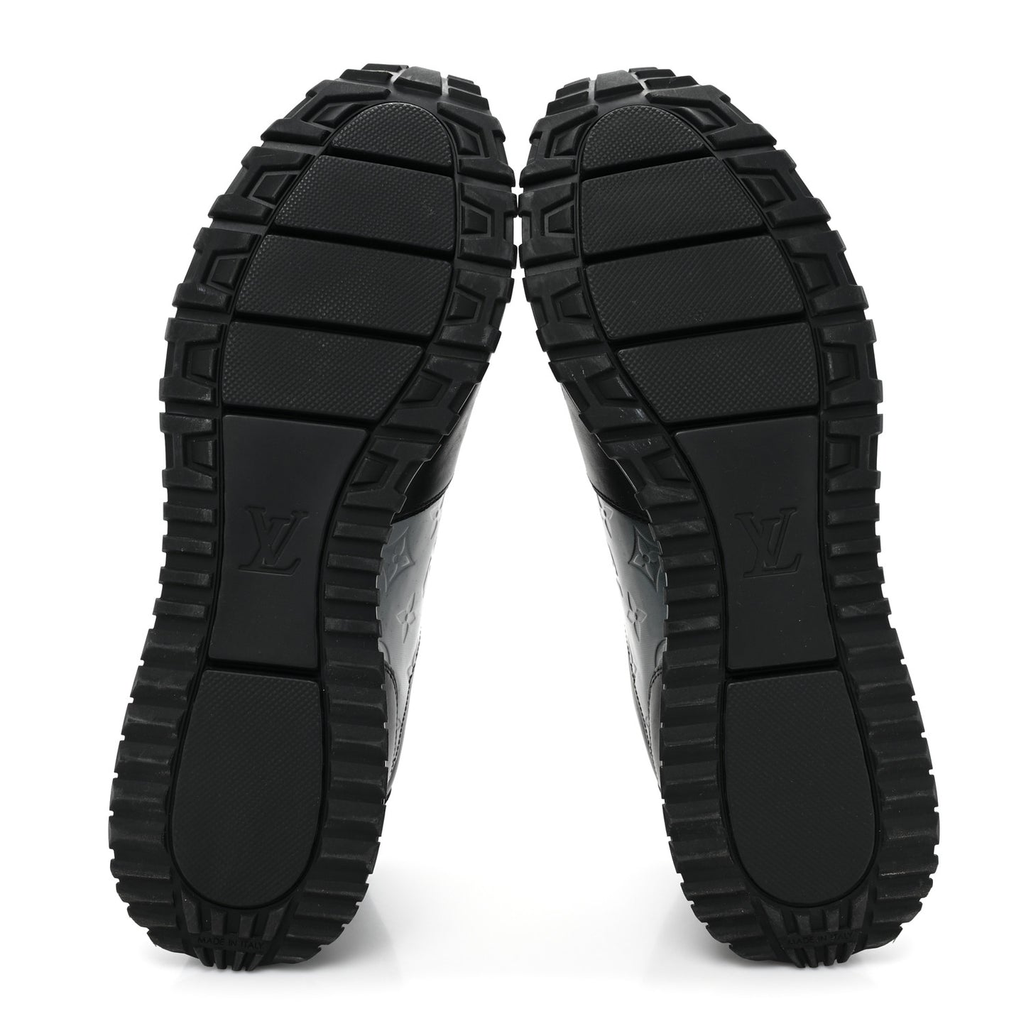 Iridescent Textile Monogram Calfskin Mens Run Away Sneakers 10 Black