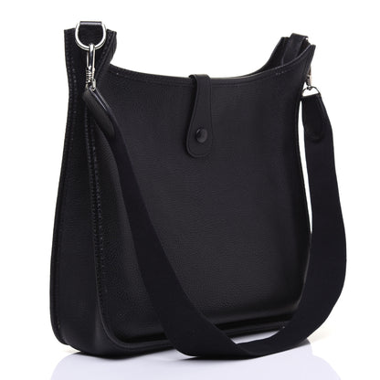 Hermes Taurillon Clemence Evelyne PM Black 3 of 16
