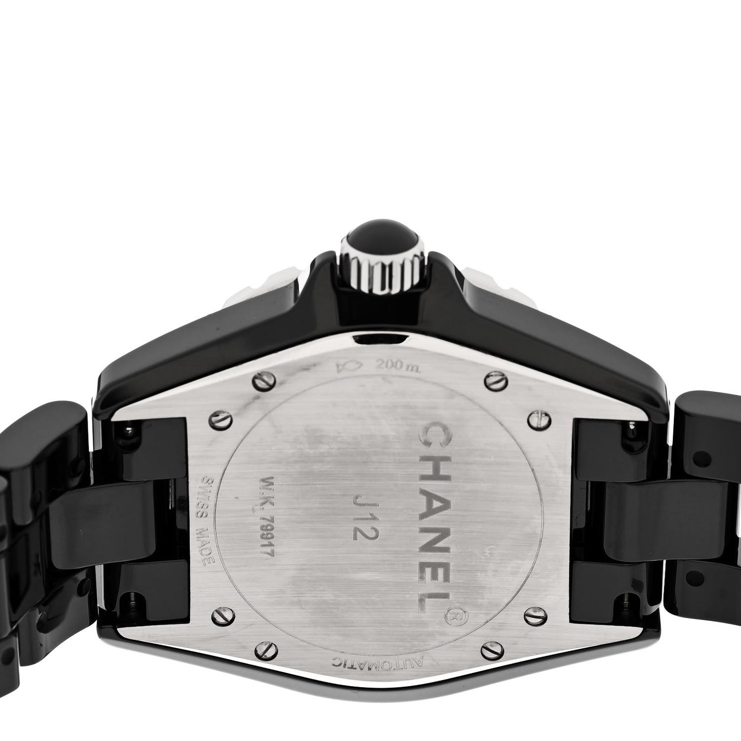Stainless Steel Ceramic Diamond 38mm J12 Automatic Watch Black
