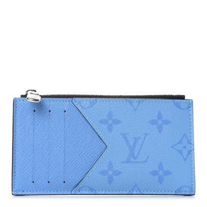 Louis Vuitton Taigarama Coin Card Holder Blue Lagoon 1 of 8