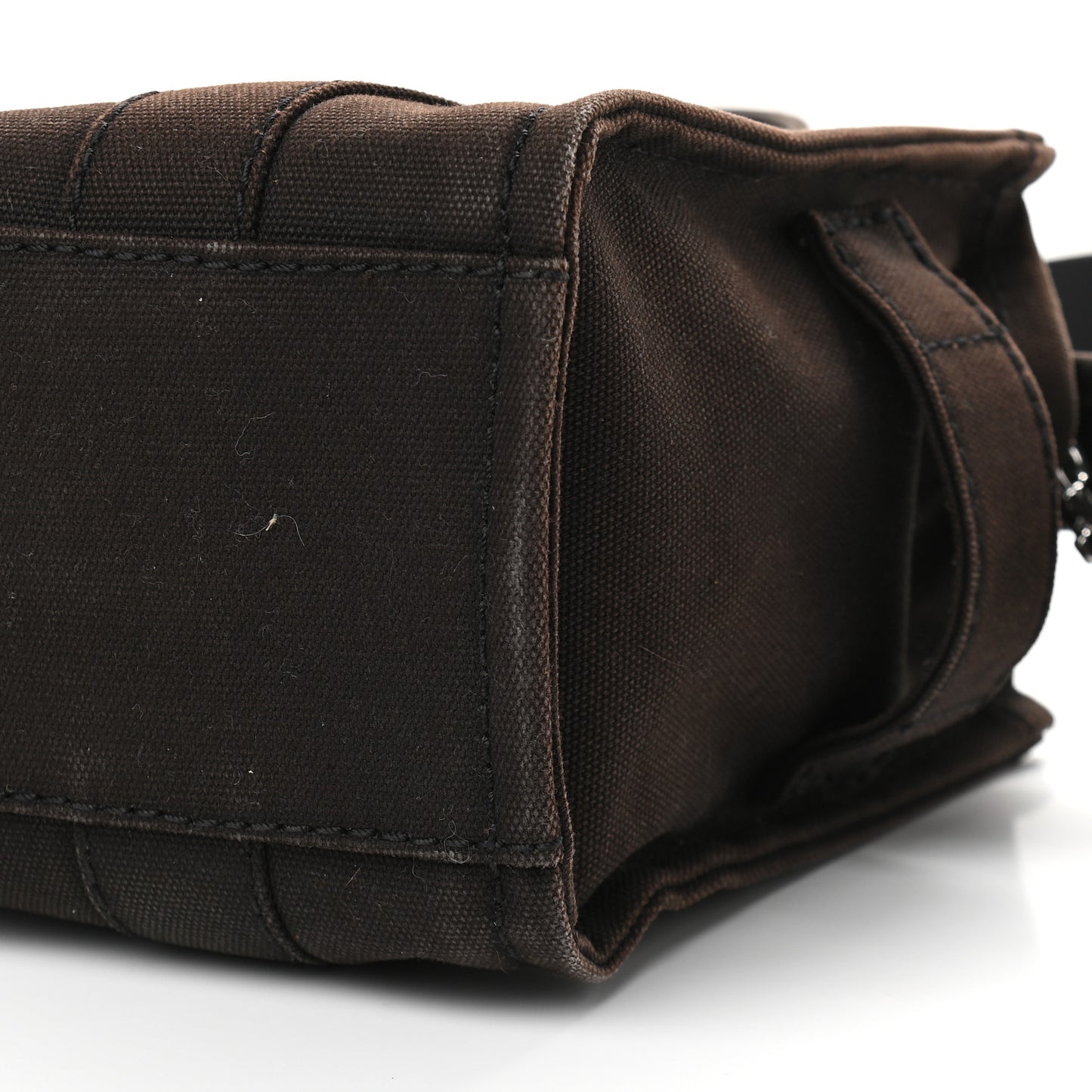 Cotton Canvas Mini The Traveler Tote Bag Black