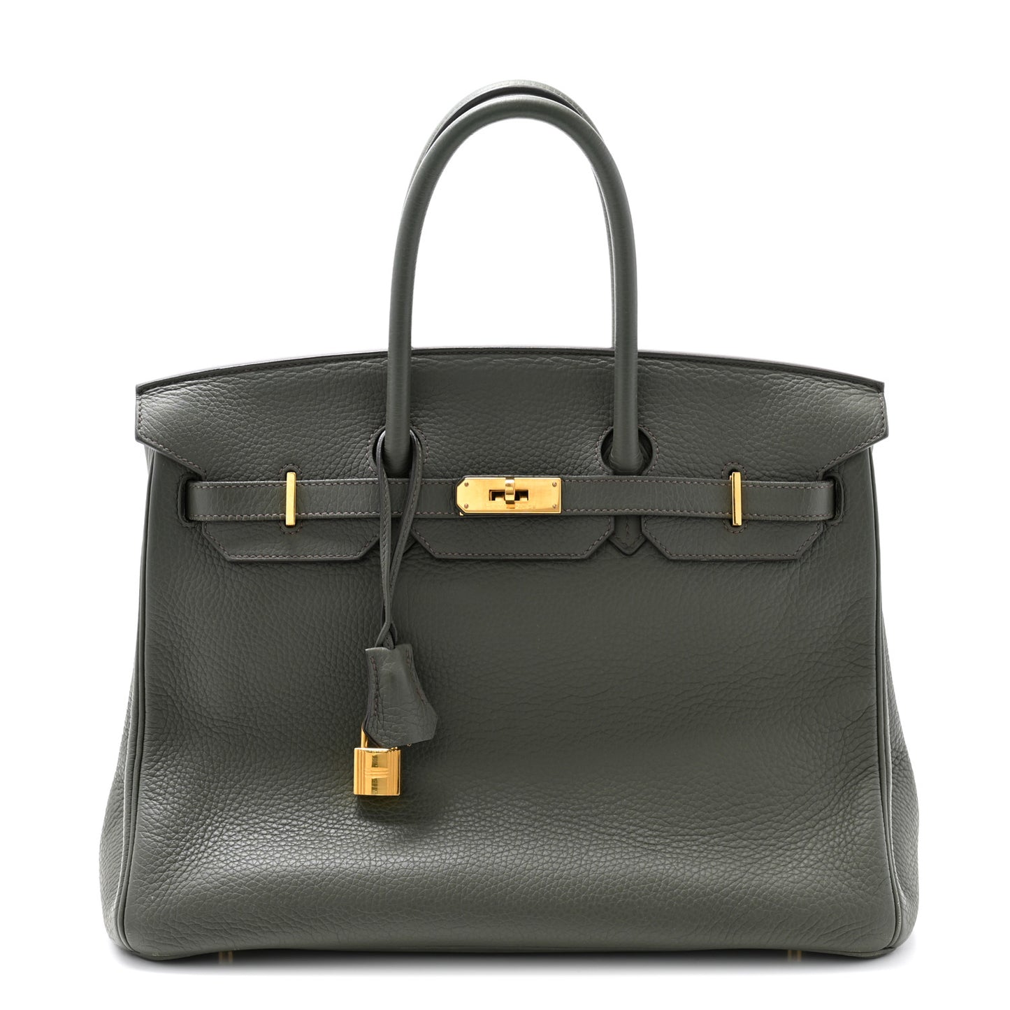 Taurillon Clemence Birkin 35 Vert De Gris