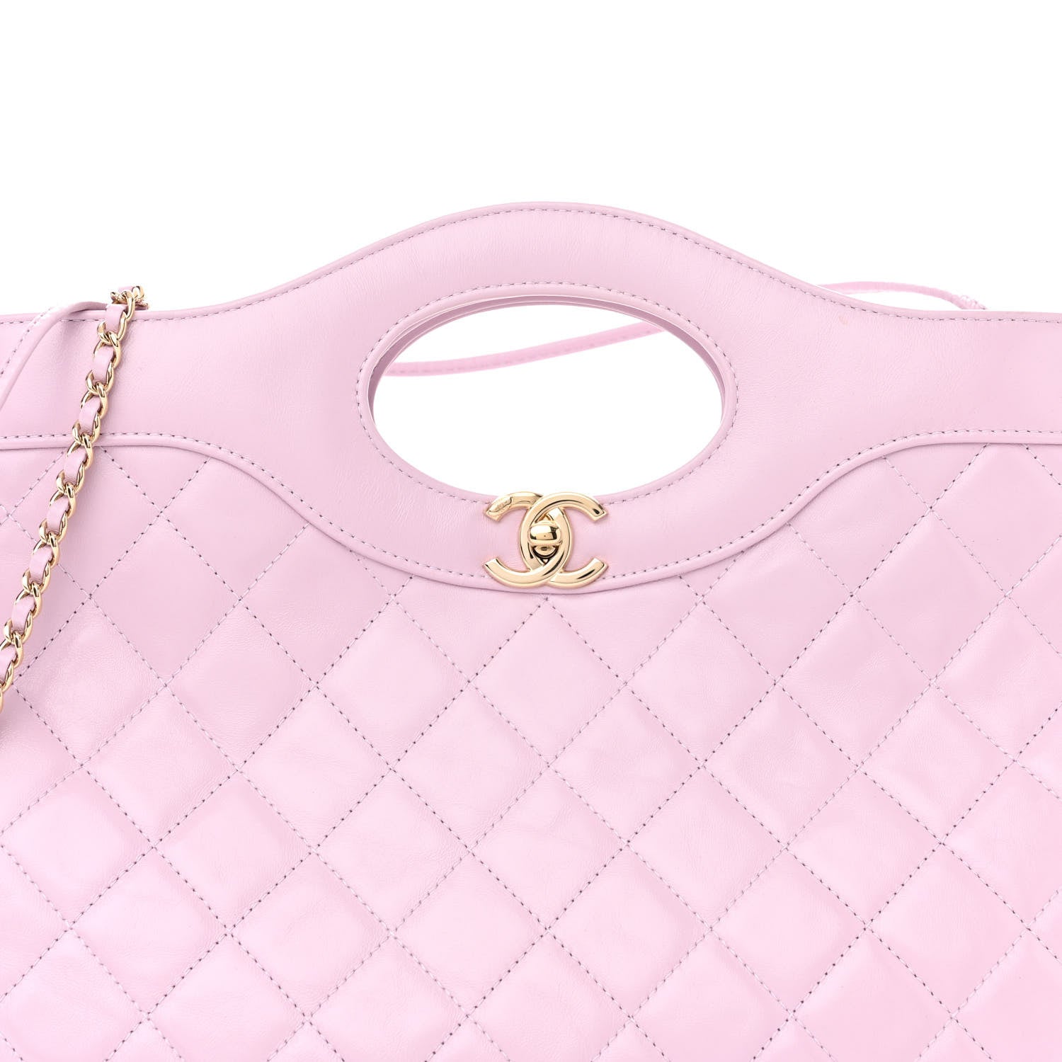 Chanel Shiny Lambskin Quilted 31 Shopping Bag Light Purple 8 of 10