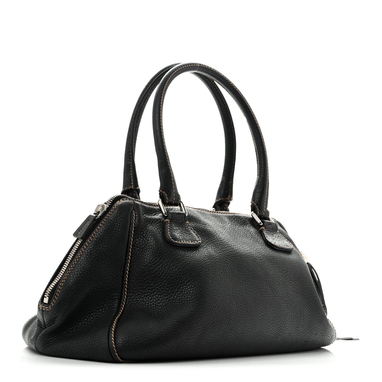 Chanel Calfskin Large Tassel Bowler Black 3 of 18