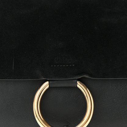 Chloe Suede Calfskin Small Faye Shoulder Bag Black 7 of 15