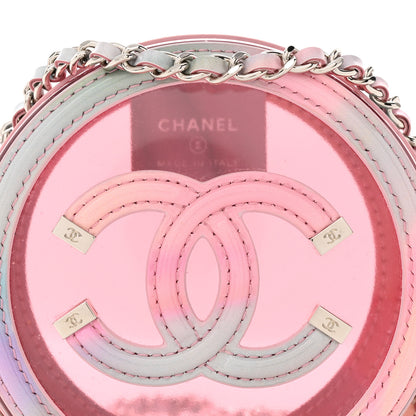 Chanel PVC Lambskin Filigree Round Clutch With Chain Pink 8 of 11