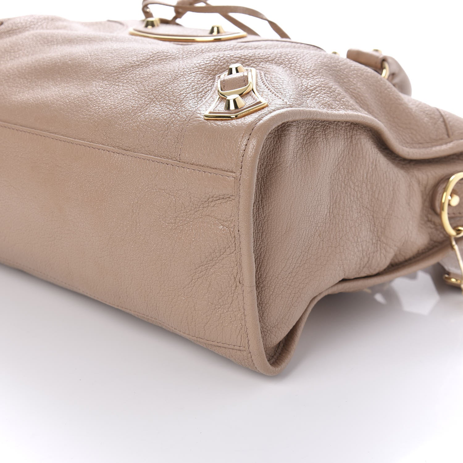Balenciaga Chevre Gold Metallic Edge Hardware City Rose Des Sables 7 of 13