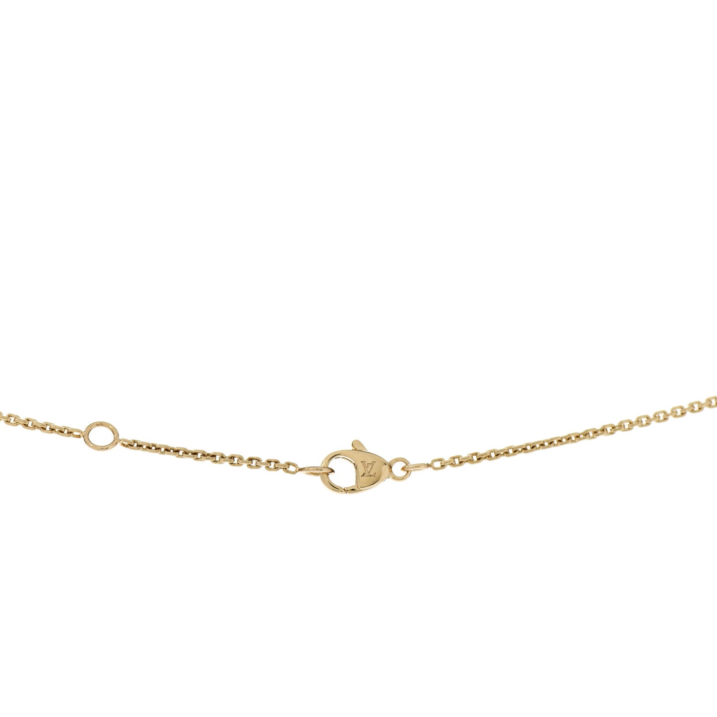 18K Yellow Gold Diamond Idylle Blossom LV Pendant Necklace