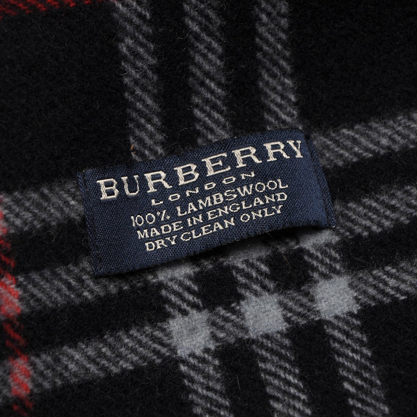 Wool Nova Check Fringe Scarf Blue
