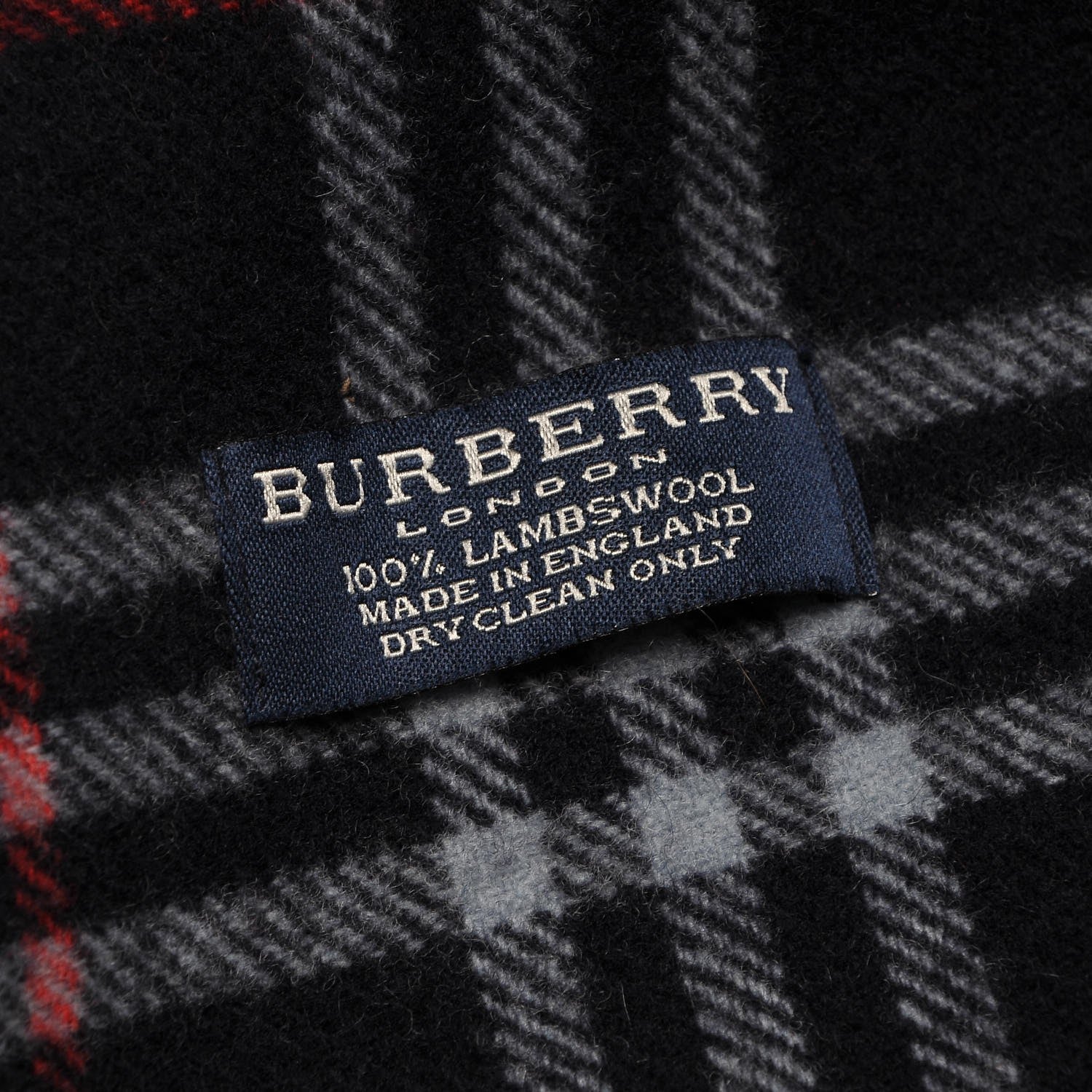 Burberry Wool Nova Check Fringe Scarf Blue 5 of 5